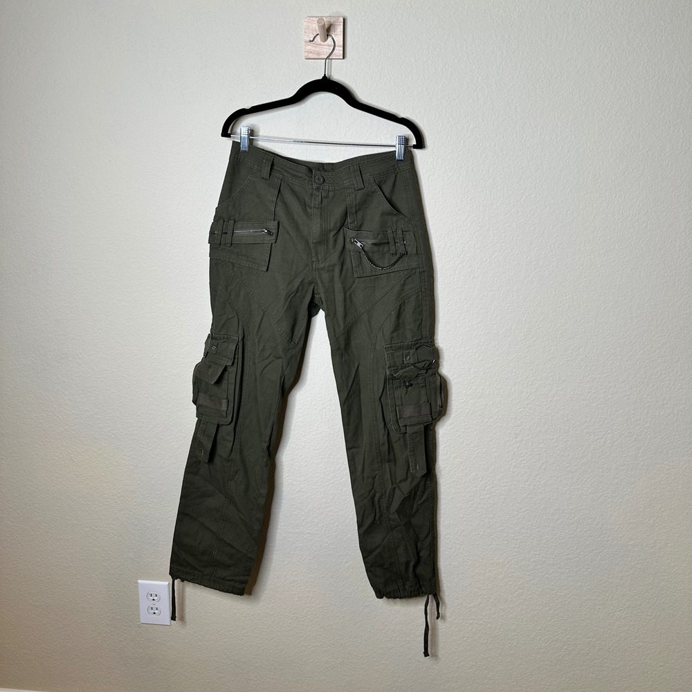 Free Knight Mens Size 30 Olive Green Tactical Cargo Pants Utility Multi Pocket